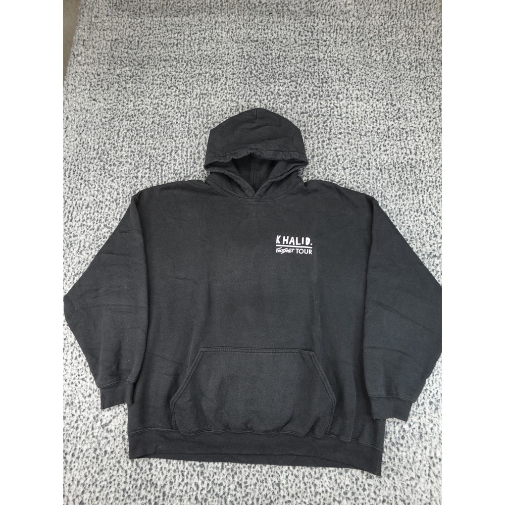 Khalid Free Spirit Tour Hoodie Unisex XL Black 2019 Concert Graphic Pullover